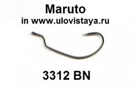Офсетные крючки Maruto серия 3312 BN №2.0 и 3.0 в уп. 5 шт.