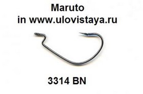 Офсетные крючки Maruto серия 3314 BN №1 - 1.0 в уп. 5 шт.