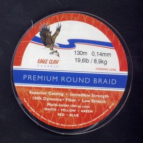 Леска плетёная Eagle Сlaw Premium Round Braid multicolor 130m